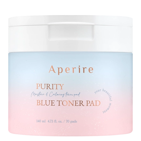 Aperire - Purity Blue Toner Pad - Hydratačno-upokojujúce tampóny na tvár - 70ks/140ml
