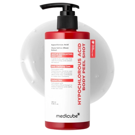 Medicube - Hypochlorous Acid Rice Body Peel Shot - Telový peeling s kyselinou chlórnou - 280ml