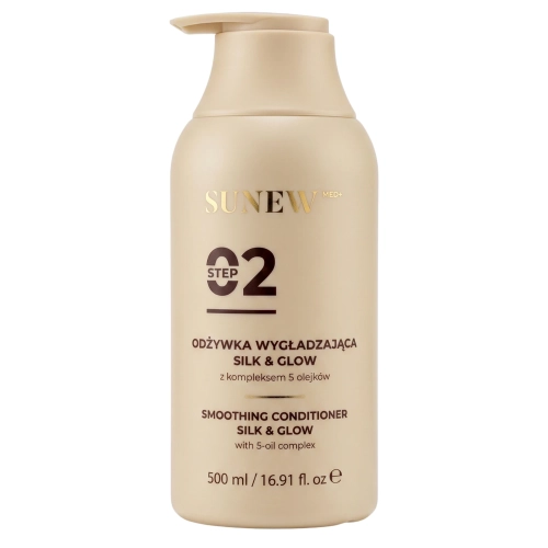 SunewMed+ - Silk&Glow Smoothing Conditioner - Kondicionér s vyhladzujúcim účinkom s komplexom 5 olejov - 500ml