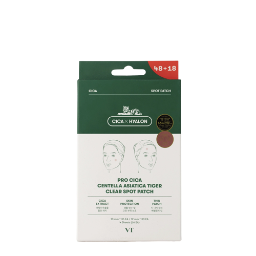 VT Cosmetics - CICA Clear Spot Patch - Upokojujúce náplasti na akné - 66 ks