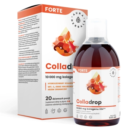 Aura Herbals - Colladrop Forte - Morský kolagén 10000 mg - tekutý - 500 ml
