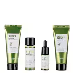 Some By Mi - Super Matcha Pore Care - Starter Kit - Sada redukujúca viditeľnosť rozšírených pórov - Tonikum - 30ml + Sérum - 10ml + Maska - 42g + Čistiaci gél - 42ml