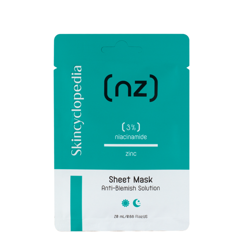 Skincyclopedia - Sheet Mask Niacinamide 3% Zinc - Plátienková maska proti nedokonalostiam -1ks/20 ml