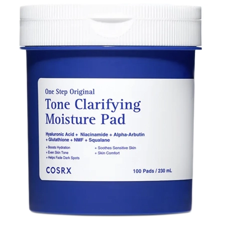COSRX - One Step Original Tone Clarifying Moisture Pad - Hydratačno-čistiace pleťové tampóny - 230ml/100ks