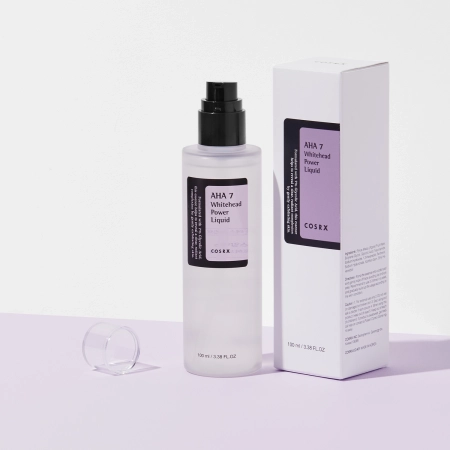 COSRX - AHA 7 Whitehead Power Liquid - Pleťová voda proti čiernym bodkám s prírodnými kyselinami AHA - 100m