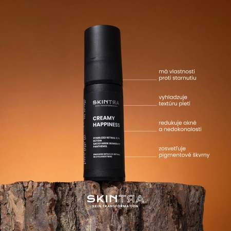 SkinTra - Creamy Happiness - Emulzia s retinalom 0,1% v cyklodextrínoch - 30ml