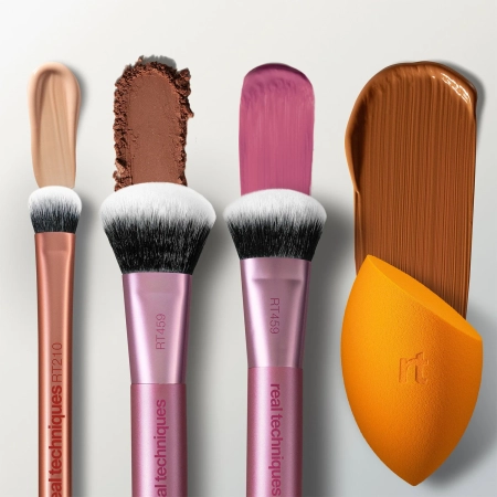 Real Techniques - Best Of Blends 3 Piece Set - Sada štetcov + hubka na make-up