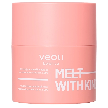 Veoli Botanica - Melt With Kindness - Emulgujúce upokojujúce odličovacie maslo pre citlivú a cievnatu pleť - 40g