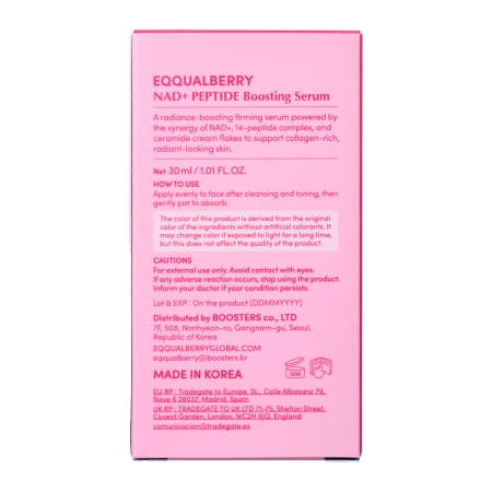 EQQUALBERRY - Nad+ Peptide Boosting Serum - Sérum posilňujúce s peptidmi a NAD+ - 30ml