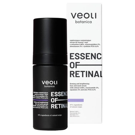 Veoli Botanica - Essence of Retinal - Spevňujúco - rozjasňujúce sérum na tvár a krk s retinalom 0,06% - 30ml