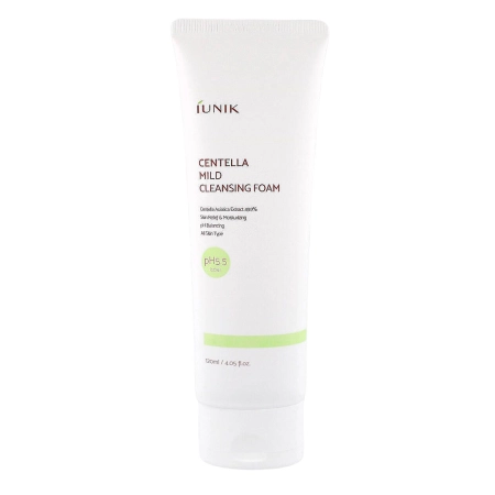iUNIK - Centella Mild Cleansing Foam - Upokojujúca čistiaca pena s pupočníkom ázijským - 120 ml