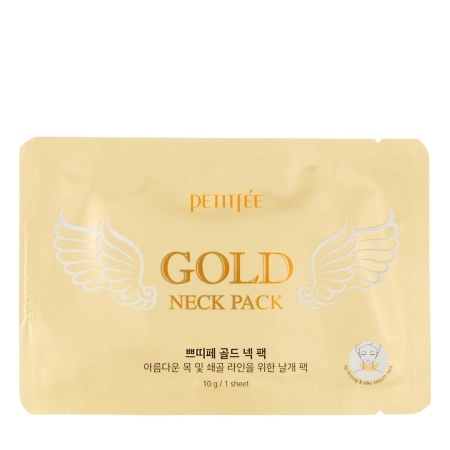 Petitfee - Gold Neck Pack - Hydrogélová maska na krk proti vráskam - 10 g