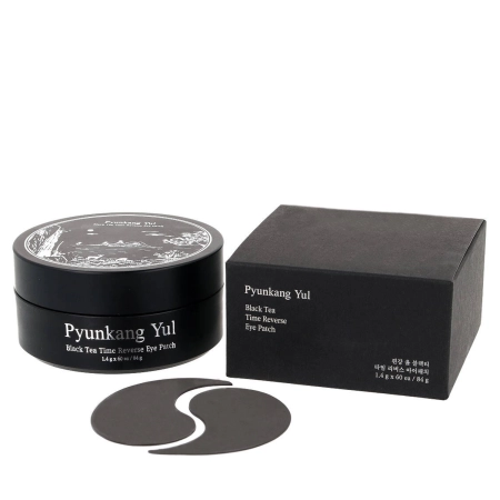 Pyunkang Yul - Black Tea Time Reverse Eye Patch - Hydrogélové hydratačné náplasti pod oči - 60ks