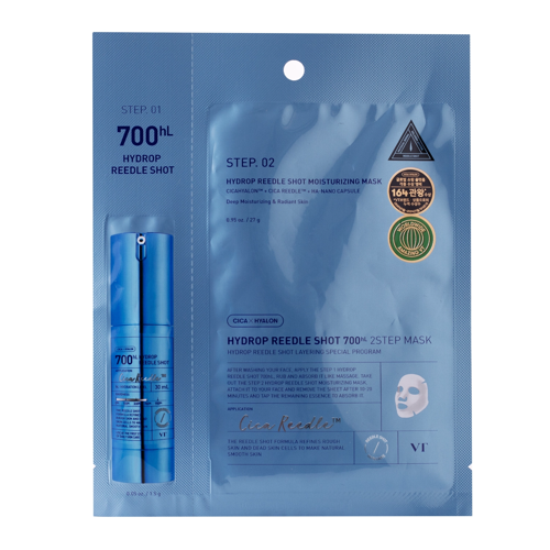 VT Cosmetics - Hydrop Reedle Shot 700hL 2-Step Mask - Hydratačná pleťová maska - 1,5g+27g