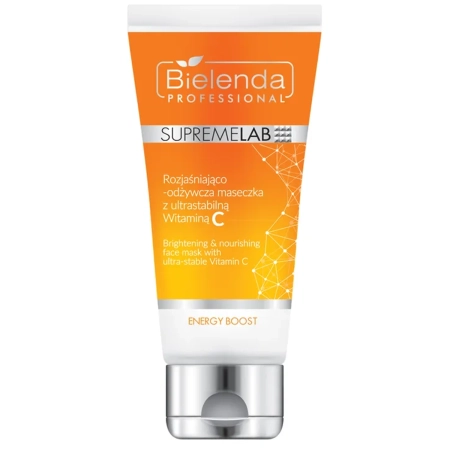 Bielenda Professional - Supremelab - Energy Boost - Brightening&Nourishing Face Maska s Ultra-Stable Vitamín C - Rozjasňujúca a vyživujúca maska ​​s vysoko stabilným vitamínom C - 70 ml
