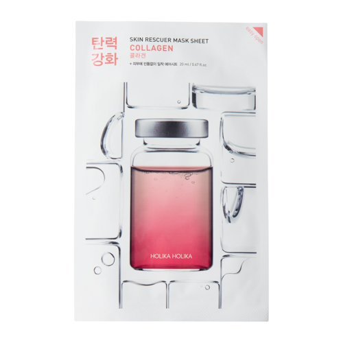 Holika Holika - Skin Rescuer Mask Sheet - Collagen - Vyhladzujúca plátenková maska s liftingovým efektom - 20ml