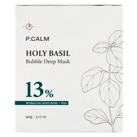 P.Calm - Holy Basil Bubble Deep Mask - Očisťujúca bublinková maska - 90g