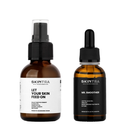 SkinTra - Sada produktov Smooth Operator - Pleťový krém s probiotikami 50 ml + Sérum s kyselinou mliečnou 30 ml