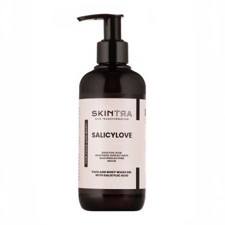 SkinTra - Salicylove - Čistiaci gél s kyselinou salicylovou na tvár a telo - 250ml