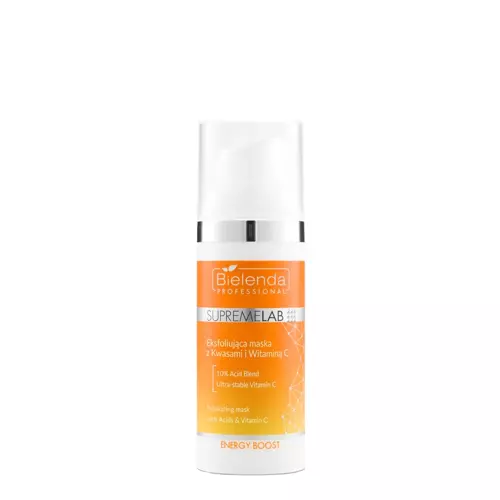 Bielenda Professional - Supremelab - Energy Boost - Exfoliačná maska ​​s kyselinami a vitamínom C - 50 g
