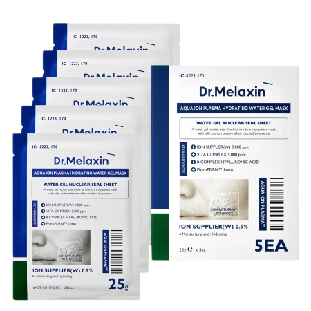 Dr.Melaxin - Aqua Ion Plasma Hydrating Water Gel Mask - Hydratačná gélová maska na tvár - 5x25g
