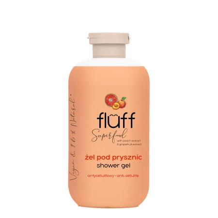 Fluff - Superfood - Anti-cellulite Shower Gel - Sprchový gél - broskyňa a grapefruit - 500 ml