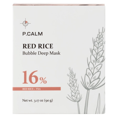 P.Calm - Red Rice Bubble Deep Mask - Upokojujúco-čistiaca bublinková maska - 90g