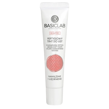 BasicLab - Dermocosmetics Beauties - Peptidový tint na pery pre hydratáciu a spevnenie - Bubble Gum - 15ml