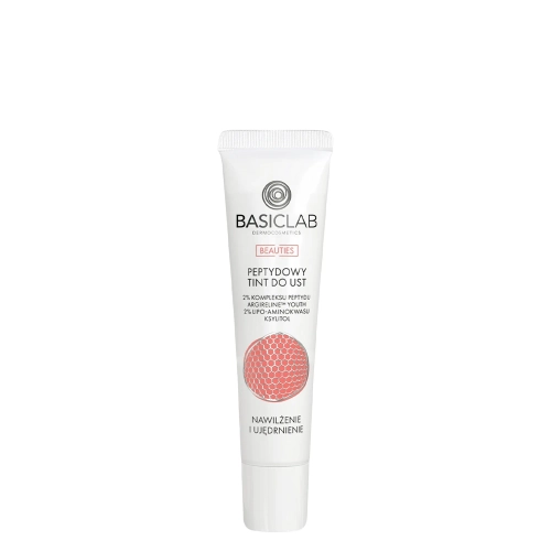 BasicLab - Dermocosmetics Beauties - Peptidový tint na pery pre hydratáciu a spevnenie - Bubble Gum - 15ml