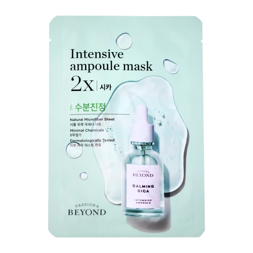 BEYOND - Intensive Ampoule Mask 2X - Cica - Upokojujúca plátienková maska na tvár - 1ks/25ml