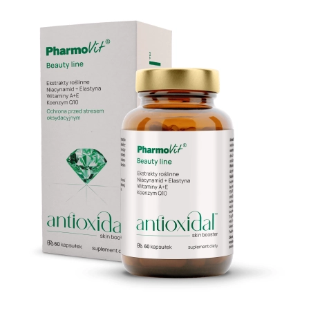 Pharmovit - Antioxidal Skin Booster - Doplnok stravy - Ochrana pred antioxidačným stresom - Kapsule - 60ks