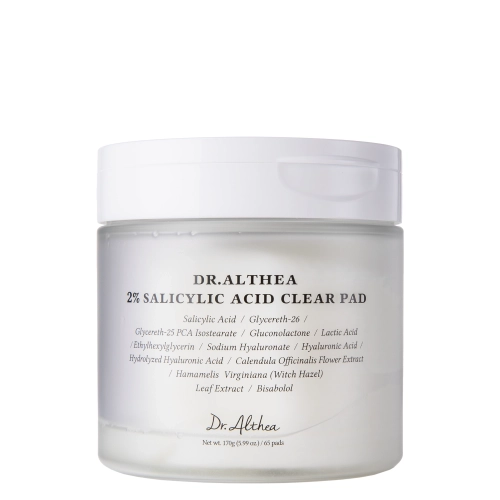 Dr. Althea - 2% Salicylic Acid Clear Pad - Čistiace pleťové tampóny s kyselinou salicylovou 2% - 60ks / 170g