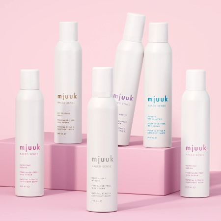 Mjuuk - Naked Sense Fragrance-free Refresh Dry Shampoo - Osviežujúci suchý šampón na vlasy - bez parfumácie - 250ml