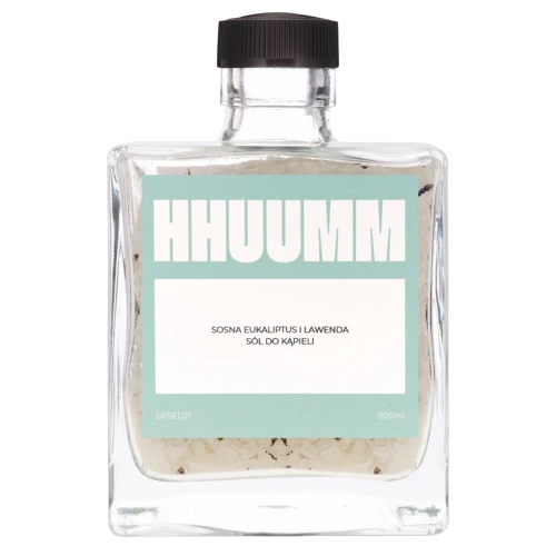 HHUUMM - Soľ do kúpeľa - Borovica, eukalyptus a levanduľa - 500ml