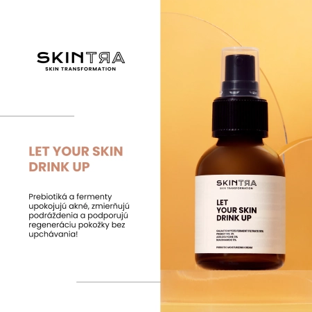 SkinTra - Let Your Skin Drink Up - Prebiotický hydratačný krém - Fľaštička - 50ml