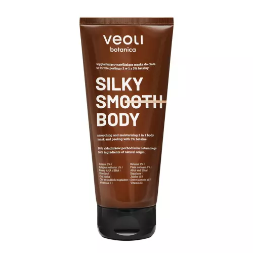 Veoli Botanica - Silky Smooth Body - Vyhladzujúca a hydratačná telová maska a peeling 2v1 - 180 ml