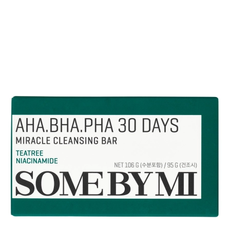 Some By Mi - AHA BHA PHA 30 Days Miracle Cleansing Bar - Čistiace mydlo na tvár s kyselinami AHA/BHA/PHA - 95g