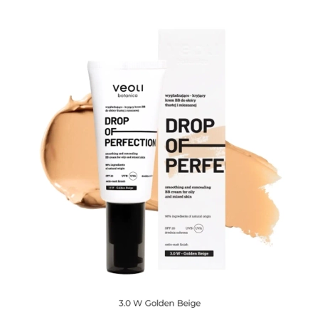 Veoli Botanica - Drop Of Perfection - 3,0 W - Golden Beige - Vyhladzujúci a krycí BB krém - 30 ml