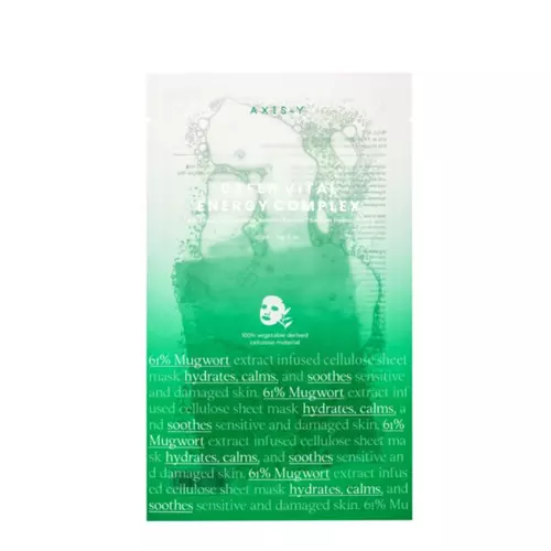 Axis-y - Mugwort Green Vital Energy Complex Sheet Mask - Vitalizačná plátienková maska - 27ml