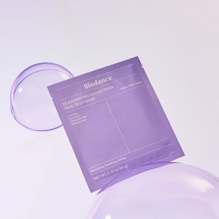 Biodance - Rejuvenating Caviar PDRN Real Deep Mask - Kolagénová nočná plátienková maska s PDRN - 1ks/34g