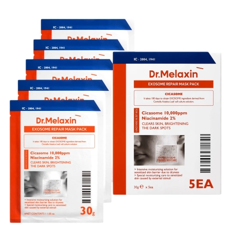 Dr.Melaxin - Exosome Repair Mask - Regeneračná plátienková maska s exozómami pre aknóznu pleť - 5x30g