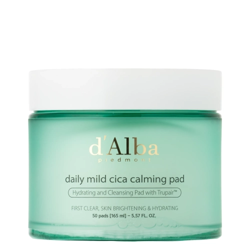 d’Alba - Daily Mild Cica Calming Pad - Upokojujúce pleťové tampóny s pupočníkom ázijským - 50ks / 165ml