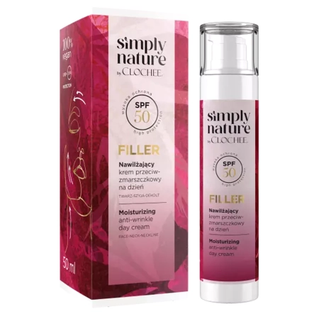 Clochee - Simply Nature - Hydratačný krém proti vráskam s SPF50 - 50ml