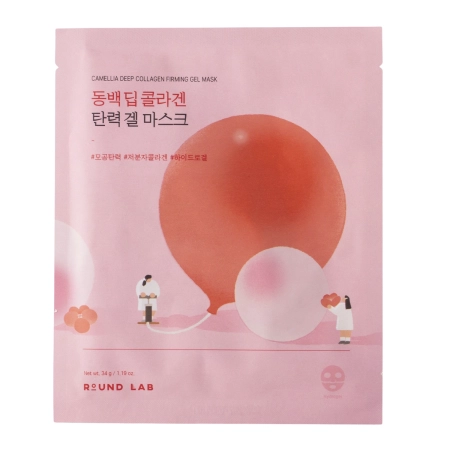 Round Lab - Camellia Deep Collagen Firming Gel Mask - Spevňujúca gélová maska s kolagénom - 34 g