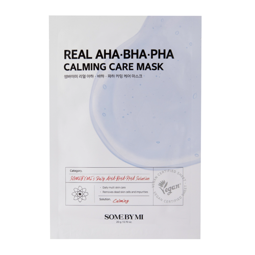 Some By Mi - Real AHA BHA PHA Calming Care Mask - Upokojujúca plátienková maska - 20 g