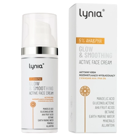 Lynia - Aktívny rozjasňujúco-vyhladzujúci krém s AHA a PHA kyselinami 5% - 50 ml