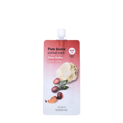 Missha - Pure Source Pocket Pack - Shea Butter - Hydratačno-vyživujúca maska na tvár - 10ml