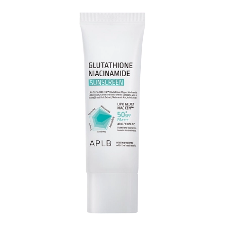 APLB - Glutathione Niacinamide Sunscreen SPF50+ PA++++ - Rozjasňujúci krém na tvár s SPF filtrom - 40 ml