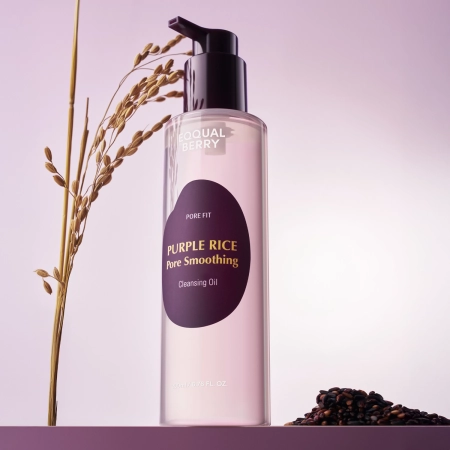 EQQUALBERRY - Purple Rice Pore Smoothing Cleansing Oil - Odličovací olej pre problematickú a mastnú pleť - 200 ml