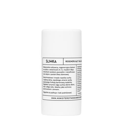 Ministerstwo Dobrego Mydła - Výživný telový balzam v tyčinke - Slivka - 75 g